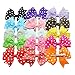 boutique kids bow polka dot hair bow for baby girls kids hair pin clips baby accessories (30pcs mix color)