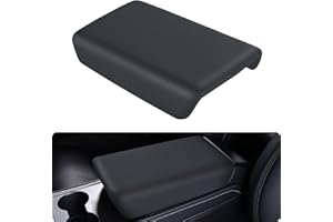 ‎BASENOR BASENOR 2020-2024 Tesla Model Y 2017-2023 Model 3 Mittelkonsole Abdeckung TPE Armlehnenabdeckung rutschfeste Schutzabdeckung Tesla Interieurzubehör Schwarz
