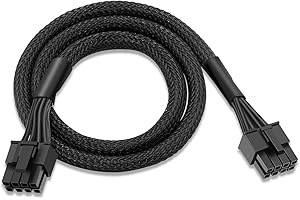 YIEJOYA Câble PCIE uniquement pour blocs d'alimentation MSI MAG A850GL et A750GL, ATX 3.0, PSU 8 broches vers connecteur PCIe 8 broches (6+2) mâle avec manchon pour bloc d'alimentation MSI MAG A850GL A750GL