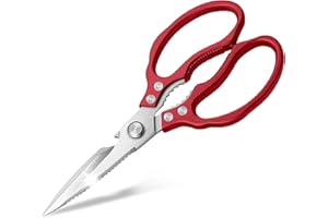 CGBE Ciseaux de Cuisine Multifonctions en Acier Inoxydable, Robustes, Tranchants pour Poulet, Volaille, Poisson, Viande, Légume, Herbes