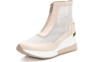 XTI - Zapatilla Cierre de Cremallera para Mujer, Color: Negro, Talla: 37