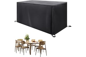 PDSYCB Abdeckung für Gartenmöbel 130x70x80cm LxWxH Multi Größe Abdeckplane Gartenmöbel Schwarz 420D Oxford Gewebe wasserdichte Schutzhülle Anti-UV für Gartenmöbel Sets Tische und Stühle