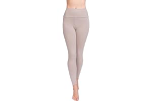 SOFTSAIL Leggings 95% Coton Leggings pour Femmes Taille Haute Longueur Totale Contrôle du Ventre Legging Pantalons Extensibles Temps Libre Relaxation Marche