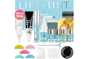 AYASAL Lash Lift and Coloring Kit: Korean Formula Eyelash Perm, Non-Irritating Gentle Eyelash Lift Kit, Thio-Free Formula for Lash Lifting and Coloring - with Detailed Instructions for Home Use