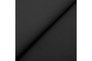 DESHOME Cloe - Ecopelle al metro Similpelle Finta pelle Idrorepellente Tessuto Stoffa in Ecopelle h 140 cm per rivestimento sedie, divani, cuscini, tappezzeria, borse 1 metro Nero