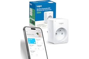 Tapo Prise Connectée WiFi, Prise Intelligente Compatible avec Alexa et Google Home, 10A Type E, Contrôler Le radiateur, la cafetière, la Lampe à Distance, Aucun hub requis, Tapo P100(FR) 1 Pack