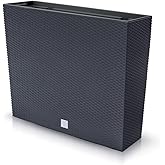 Prosperplast Urbi Case Plantenbak, met binnenpot, bloembak voor binnen en buiten, rechthoekig, kunststof (580 x 180 x 498 mm, wit