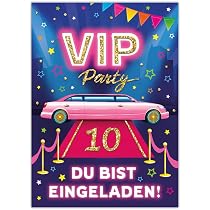 LGZIN Einladungskarten Kindergeburtstag – 12 Stück Mit Umschlägen & Stickern – Wizard Design Für Jungs & Mädels