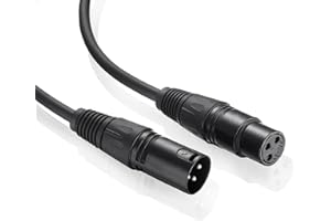 Rtinle Câble XLR Mâle vers Femelle,Professionnel symétrique Microphone Cable,Câble XLR Professionnel 0,3M,HiFi