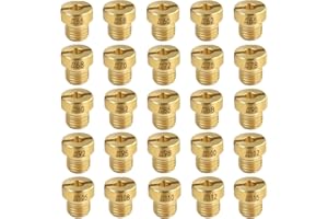RMENOOR 25PCS Gicleurs, Gicleurs Principaux Gicleurs de Carburateur Jet Principal en Carburateur Rond Buses de Carburateur Professionnelle Carburateur Principal Jet Set Gicleurs M5 Carburateur 55-115