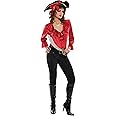 (PKT) (840534-55) Adult Ladies Pirate Blouse Red (Standard)