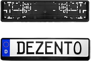 HEQXWL Kennzeichenhalter, europäischer Standard-Kennzeichenhalter, geprägte Oberfläche, robust und langlebig, perfekte Passform, Größe 530 x 130 mm, schwarz 1 St.