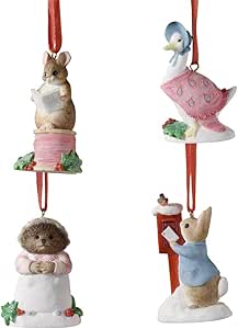 Beatrix Potter Christmas Hanging Ornaments, Set of 4, Assorted: Amazon