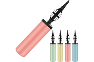 Vivantia 4 Pcs Balloon Pump, Manual Hand Pump, Hand Air Pumps, Manual Inflator for Balloons, Helium Pumps for Party Decoration Balloons Arch Kit Foil & Confetti Yoga Balls