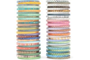 YUBX 60 rolek Chudy Gold Washi Tape Set Dekoracyjna taśma Washi Glitter Naklejka