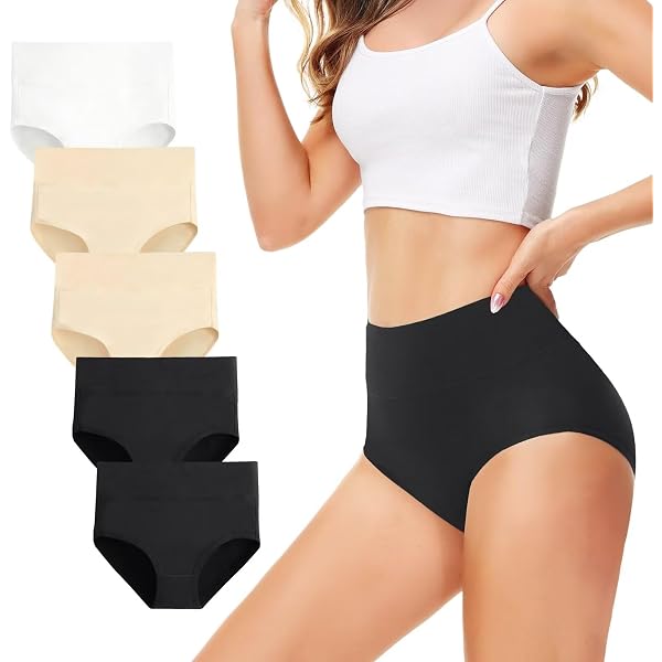 Lot De 5 Culottes Femme En Coton Sans Couture - Confort Respirant Taille M - Couleurs Assorties