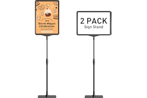 DUKZURA Infoständer A4 Aufsteller Information Stand - Kundenstopper Plakatständer Poster Stands 2 Stück Advertising Stand Height Adjustable Robuster mit Einfachem Inhaltswechsel