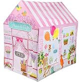 Pembe &Ccedil;i&ccedil;ekli Kız &Ccedil;ocuk Oyun Evi Katlanabilir ve Eğlenceli Oyun &Ccedil;adırı