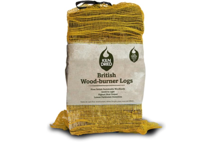Kiln Dried Logs (6kg / 27Litre) for Wood Burners, Log Burner Stoves, Camping Fire Pit and Stoves, Low Moisture, Long Lasting, High Heat, Sustainably Sourced UK Firewood For Fireplaces, Defra Approved