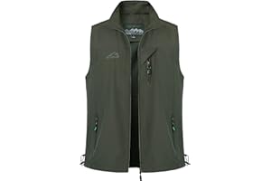 Yukirtiq Uomo Gilet Sportivo da Caccia Leggero Gilet da Pesca Asciugatura Rapida Gilet da Lavoro Traspirante Giubbotti Senza Maniche Smanicata da Fotografia