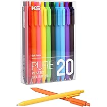 Lanxivi KACO Retractable Gel Pens Color Ink, Extra Fine Point (0.5