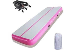 HEYLIFE Gymnastikmatte Tumbling Matten 2M 3M 4M Dicke 4 in 8 Zoll Air Tumble Track Gymnastik Übung Aufblasbare Trainingsmatten Übungsmatten für Gymnastik Geschenk mit Luft Elektrische Pumpe