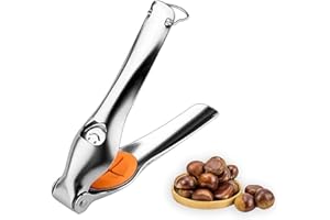 Taglia Castagne, TJ POP Pinza per Castagne in Acciaio Inox, Multifunzionale Schiaccianoci per Castagne Nuovo Design Apri Castagne Rapido, Sbuccia Castagne