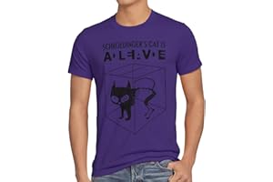 style3 Gatto di Schrödinger T-Shirt da Uomo