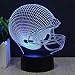Produktbild Fußball Helm 3D Illusion Lampe führte Nacht Licht mit 7 Farben blinken & Touch-schalter USB-Stromversorgung Schlafzimmer Licht Schreibtischlampe Lampen für Kinder Geburtstag Geschenke Haus Dekoration