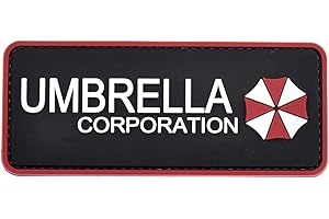 LA PATCHERIA Patch Resident Evil Umbrella Corporation 12x5cm - Patch 100% Gomma con Velcro originale Velcro Brand Hook Cucito sul Retro per Decorare Giacche, Zaini, Uniformi