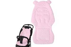 ZHUMCCY Thick Baby Stroller Seat Cushion, Anti-Slip Baby Stroller Cotton Pad Double Sided Baby Stroller Mat Soft Comfortable Breathable Stroller Mat for Pushchair Car Seat