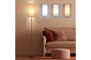 IPARTS EXPERT Lampade da Terra per Soggiorno, 12W Moderna LED Lampada a Stelo da Terra 3 Temperature Colore Dimmerabile Interruttore a Tirante, Lettura, da Comodino, Camera da Letto