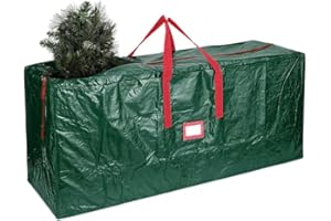 Treer Custodia Porta Albero di Natale, Custodia Albero di Natale 270 cm, Sacca per Albero di Natale Impermeabile, Borsa Porta Albero di Natale con Cerniera e Manici (165x38x76cm,Verde)