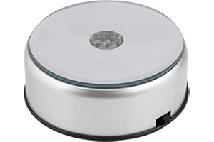 Cryfokt Soporte para LED, Base, Soporte de exhibición Giratorio de 90 ° Duradero, para joyería de Oficina con Adaptador de CA para EE. UU. Decoración para el hogar