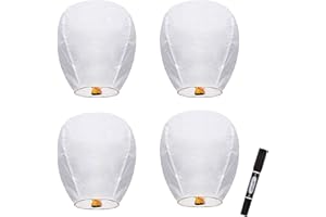 ZPSCXQ 4 Pcs Chinese Lanterns, Sky Lanterns, Lanterns to Release in Memory, Used to Commemorate and Convey Wishes, to Commemorate Wishes for The New Year, Weekends, and Holidays