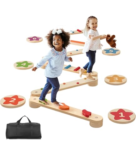 Navaris balansbalk voor kinderen van hout - evenwichtsbalk voor betere coördinatie - Montessori speelgoed voor peuters - Zes houten balken Navaris balansbalk voor kinderen van hout - evenwichtsbalk voor betere coördinatie - Montessori speelgoed voor peuters - Zes houten balken