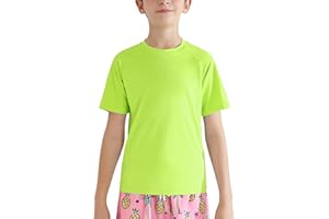 Valcatch Boy's Girls UPF 50+ Rash Guard Swim Shirts Kids Teens Quick Dry Athletic Short Sleeve T Shirt UV Fishing Surfing Water Beach Tops Running Workout Gym Active Tee Shirt