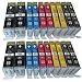 Price comparison product image 20 XL Economy Set Comp Ink Cartridges with Chip for Canon Pixma MG 7550 7150 6650 6450 6350 6300 5650 5550 5450s 5450 5400/Canon Pixma IP 7250 8750/Canon Pixma MX 725 925/Canon IX 6850, You Get 4 x Canon PGI-550BK XL, 4 x Canon CLI-551BK XL, 4 x Canon CLI-551C XL, 4 x Canon CLI-551M XL, 4 x Canon CLI-551Y XL