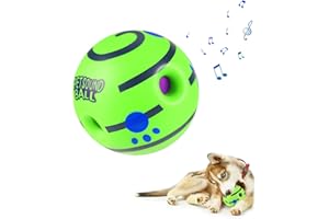 Radsocken Dogs Giggle Balls, 11cm Interactive Dog Ball Toy, 5inch Dog Squeaky Toys with Unique Sounds Dental Health Chew Toy for Dog Puppy Training