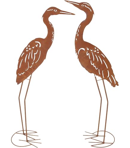 Rost-Vogel Baumstecker „Glücksvogel Rotkehlchen“ – Gartendeko Aus Edelrost-Stahl