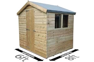 Total Sheds 8ft (2.4m) x 6ft (1.8m) Shed Apex Shed Garden Shed Timber Shed