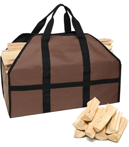 Cestino In Vimini Con Manico, 60x45x30 Cm, Tessuto A Mano In UE - Per Legna Da Camino, Decorazione O Trasporto