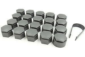 Partsdealers Juego de 20 tapas para tuercas de rueda para Opel Insignia A MK1 2010-2017, 22 mm, color gris oscuro