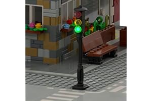 TEDDOO Simulierte Ampeln, Satz Von 2PCS blinkende Simulation, Einfach zu installieren, Mini-Größe, Baustein-Zubehör, kompatibel mit traditionellen Markenbausteinen