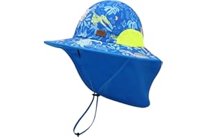 SEYUFN Bébé Chapeau de Soleil Fille Garçon Chapeau de Cou Protection Enfants Chapeaux de Seau Respirant Bébé Fille Chapeau de Plage Chapeau d'été pour Tout-Petits