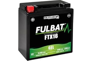 Fulbat YTX16-BS Gel-Batterie 12V 14Ah – Wartungsfrei, Vorgeladen, Zuverlässig für Motorräder, Roller & Quads