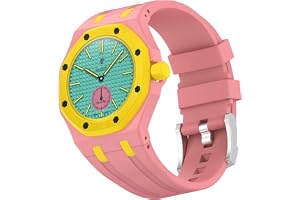 BoerHang Armband kompatibla med Swatch Royal Pop, integrerad rem med silikon sportklocka skyddsfodral för fitness.