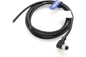 Eonvic Cable conector de sensor industrial M12 de 8 pines (2 m, cable hembra M12 de 8 pines en ángulo recto)