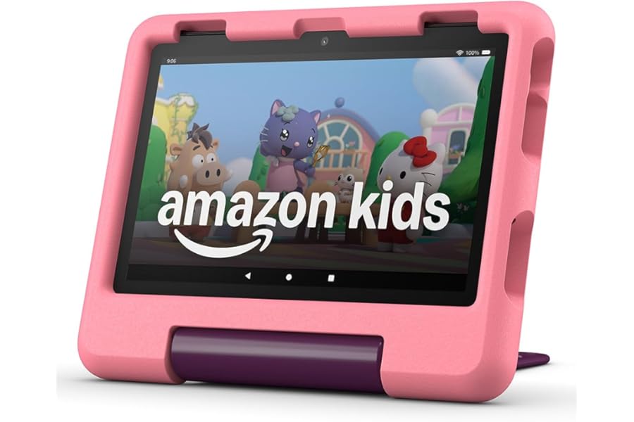 Amazon Fire HD 8 Kids tablet (newest gen), ages 3–7 | 3 GB memory, includes ads-free books, games and videos that children love, 8" HD screen, parental controls, 13-hr battery, 32 GB