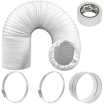 SPARES2GO Vent Hose For Klarstein Air Conditioner Conditioning 3m 5" Extension Pipe | White - Groceries